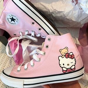 Baby pink hello kitty little kids converse